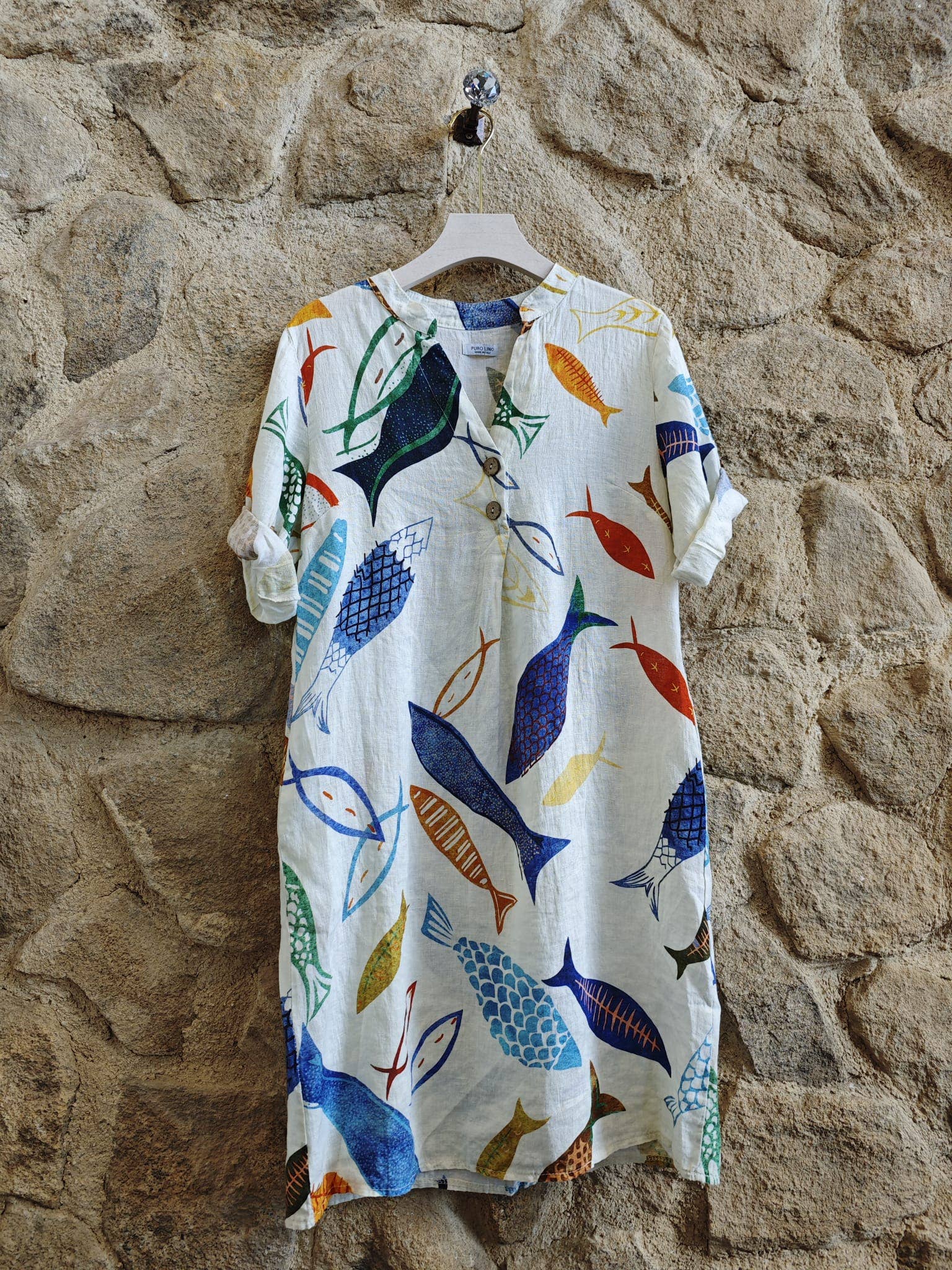 linen fish dress Print – Brooklyn Boutique ALLIGATOR_UPSELL Select your size:XS - 8 weather wardrobe with our Flowy Red Maxi Dress
