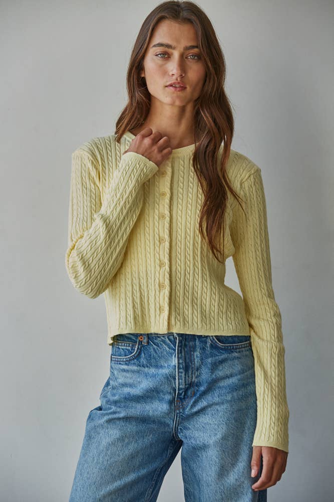 Cotton Button Cardigan Top