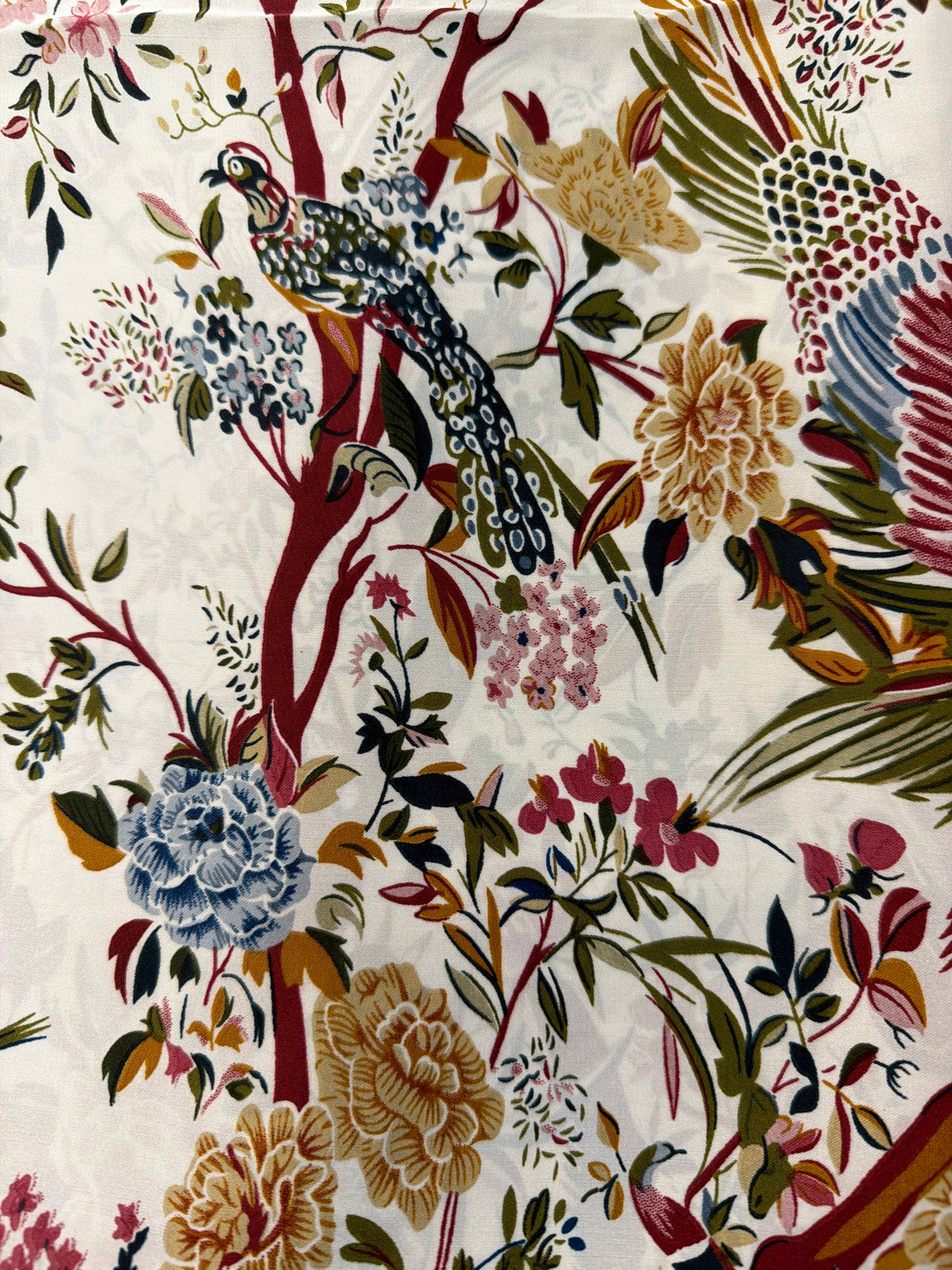 FLORAL BIRD RECTANGULAR SCARF