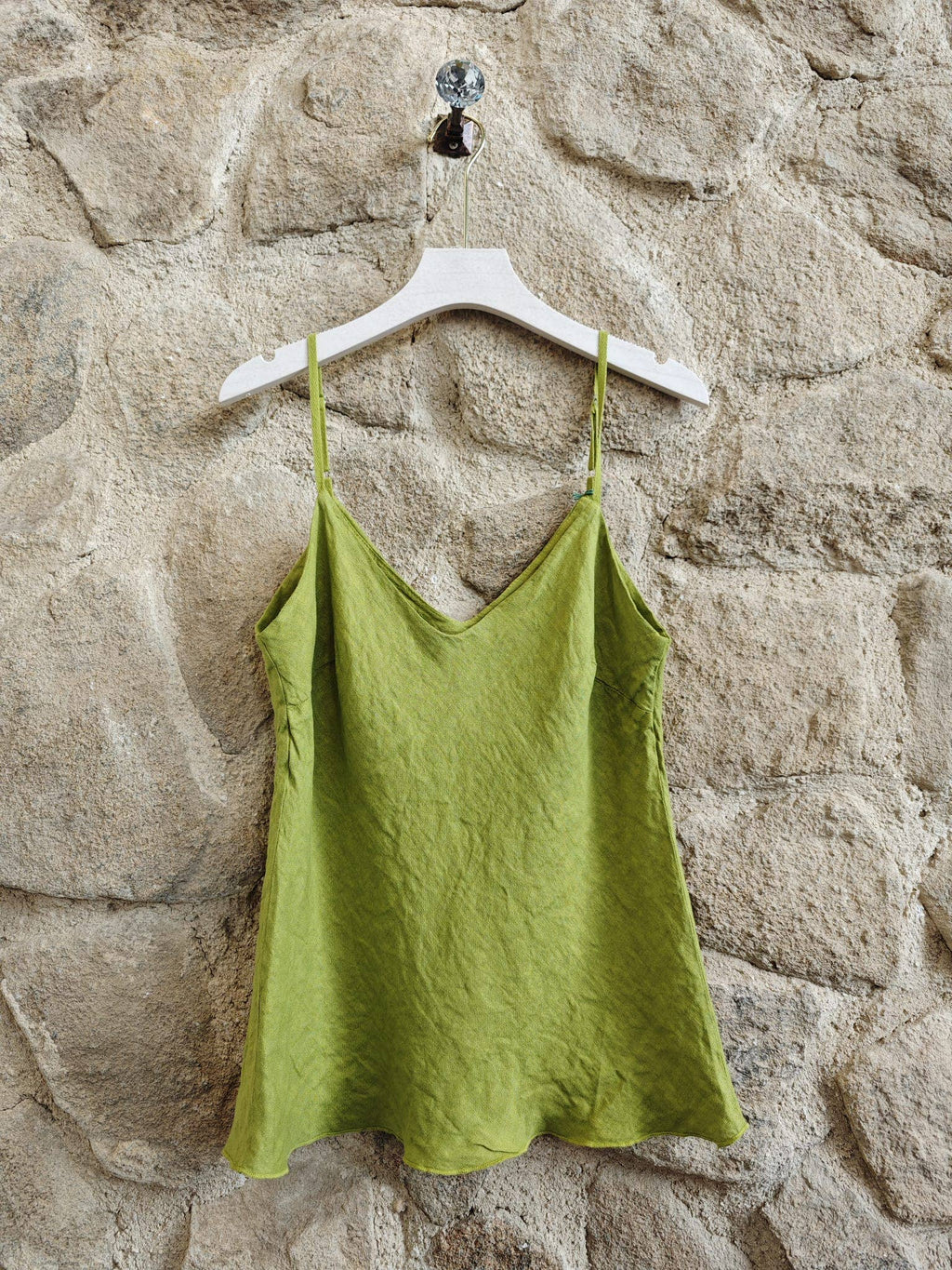 STRAP TOP 100% LINEN