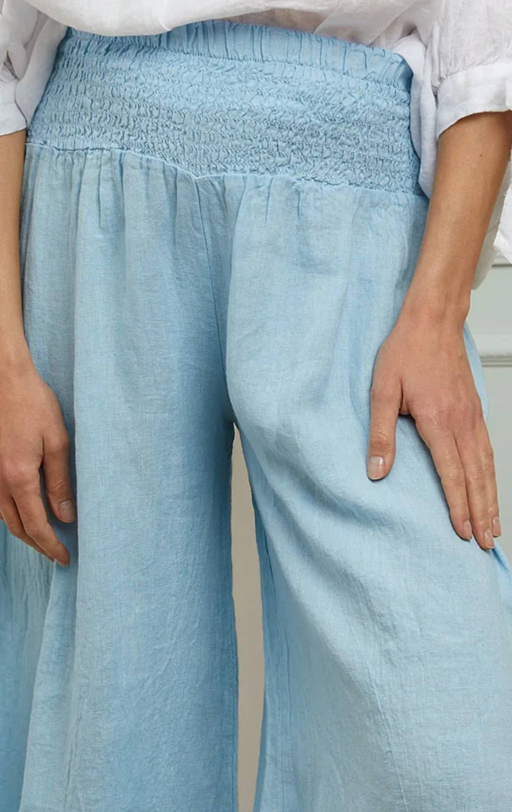 100% Linen Wide Leg Pants