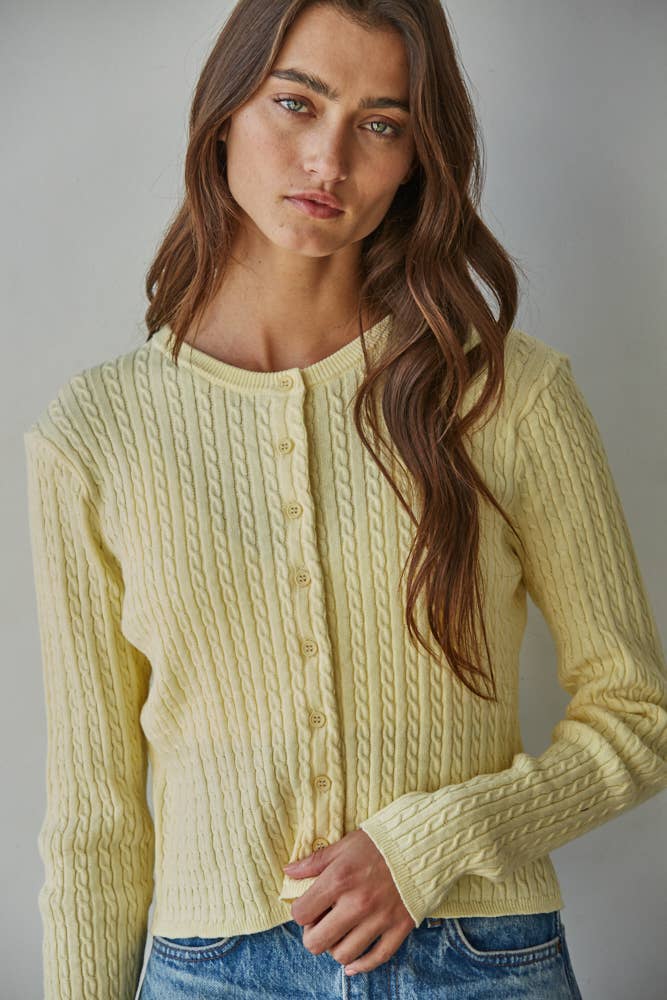 Cotton Button Cardigan Top