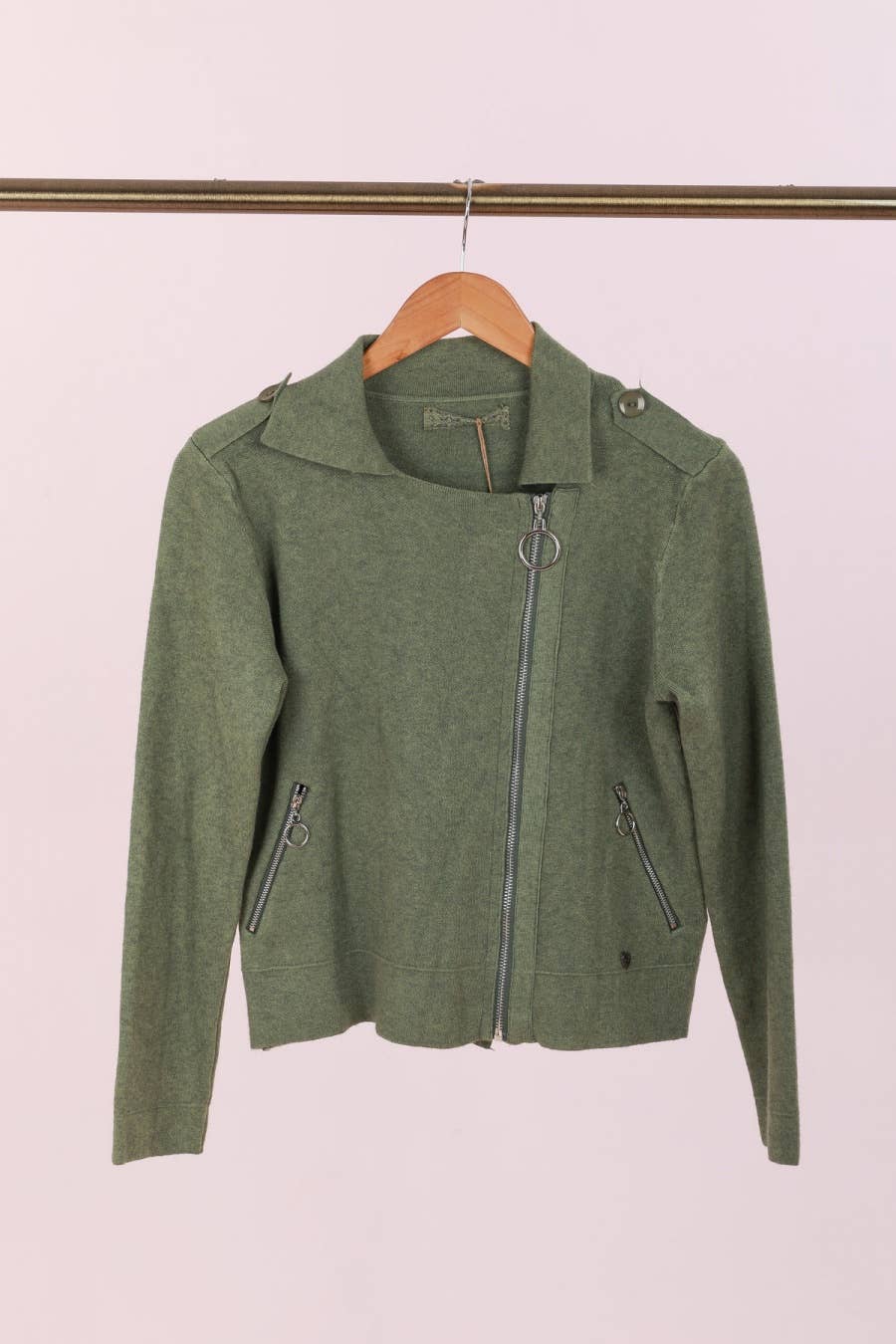 Women's Knit Biker Jacket