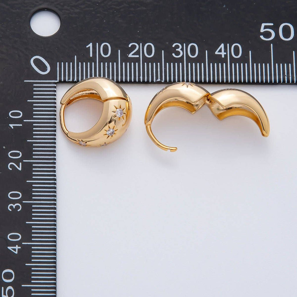 18K GF CZ Hoop