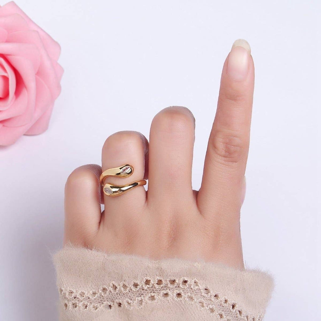 Minimalist Gold Filled Wrapped Adjustable Ring