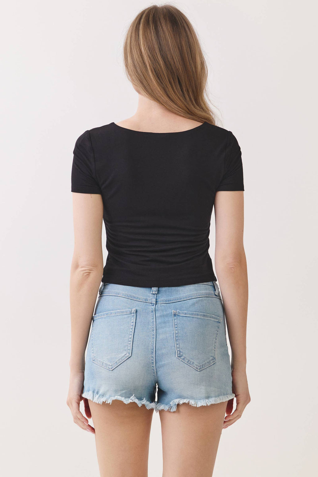 SHORT SLEEVE CROP TOP-T