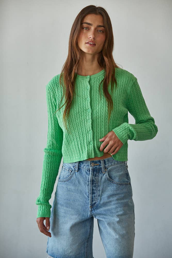 Cotton Button Cardigan Top