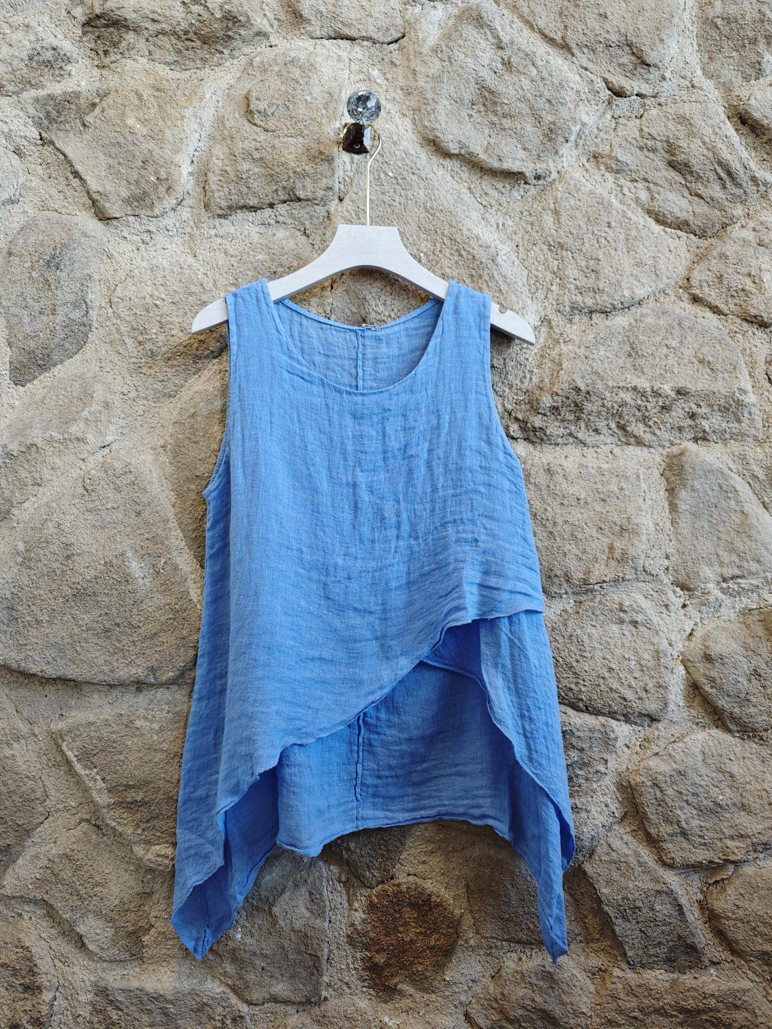 Linen Long back Blouse