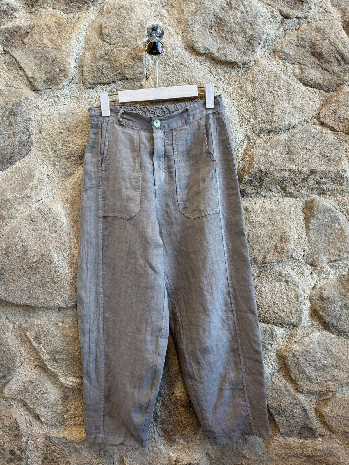 Italian Linen Belt Loop Pants with Pockets – view 4