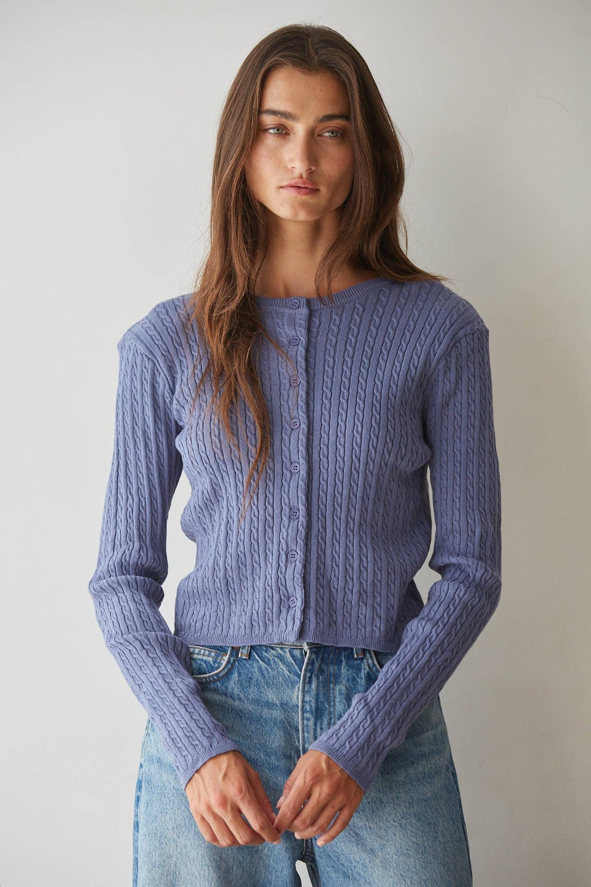 Cotton Button Cardigan Top