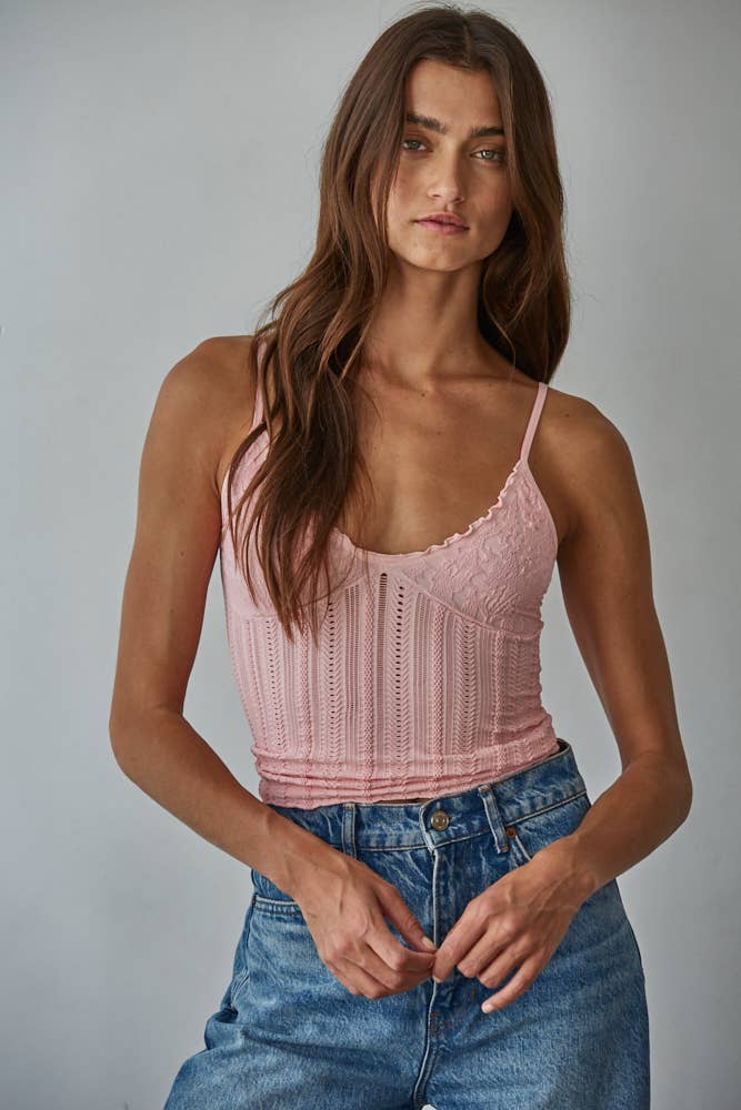 Seamless Jacquard Pattern Top