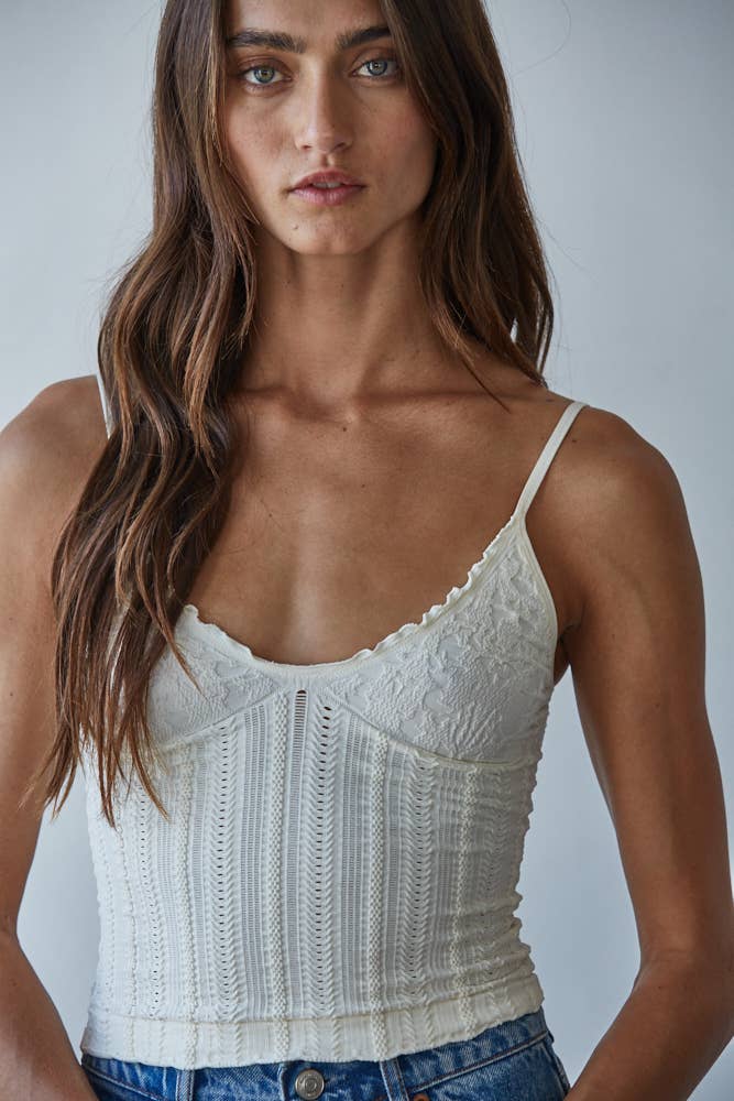 Seamless Jacquard Pattern Top