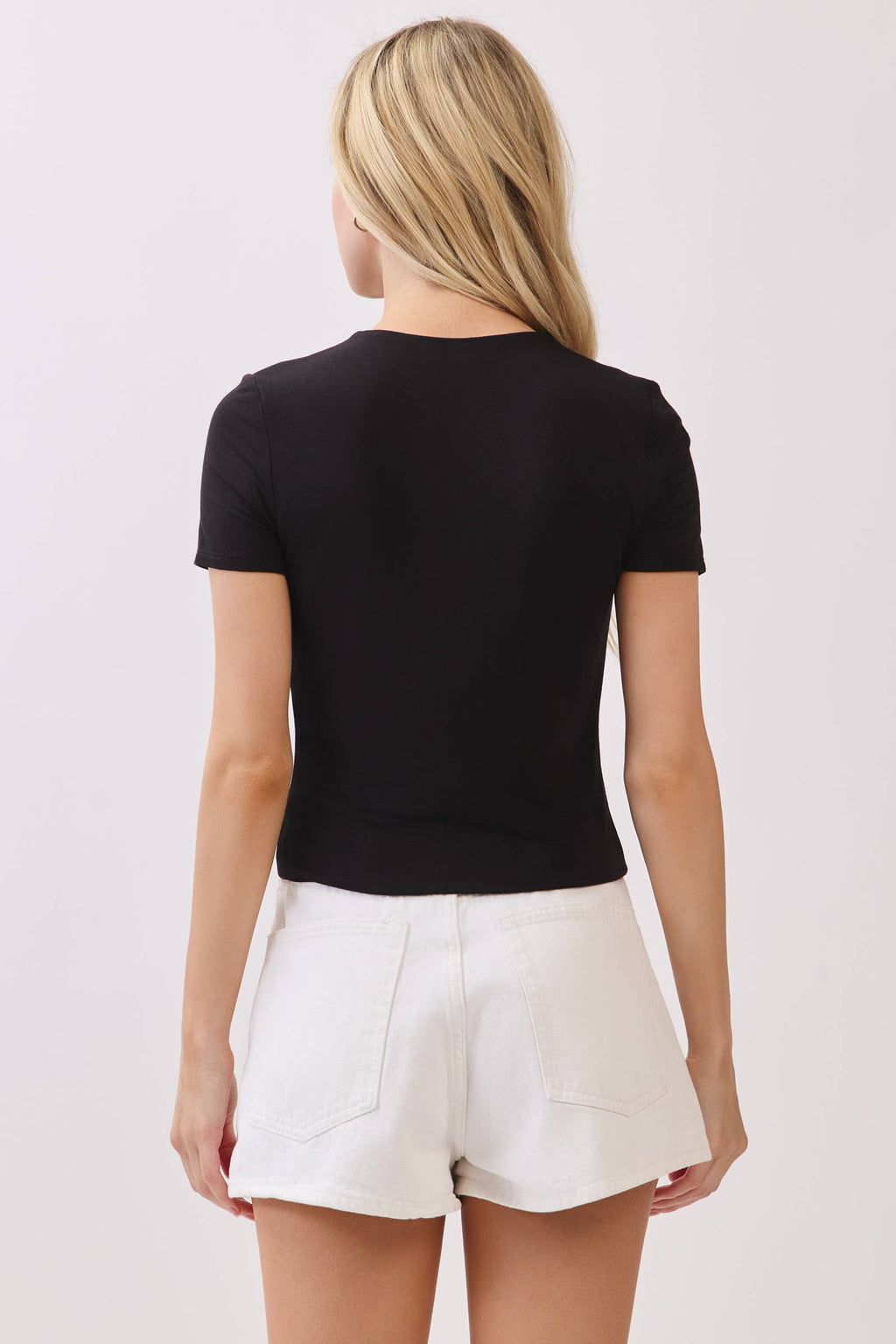 Double Layer Round Neck Crop Top