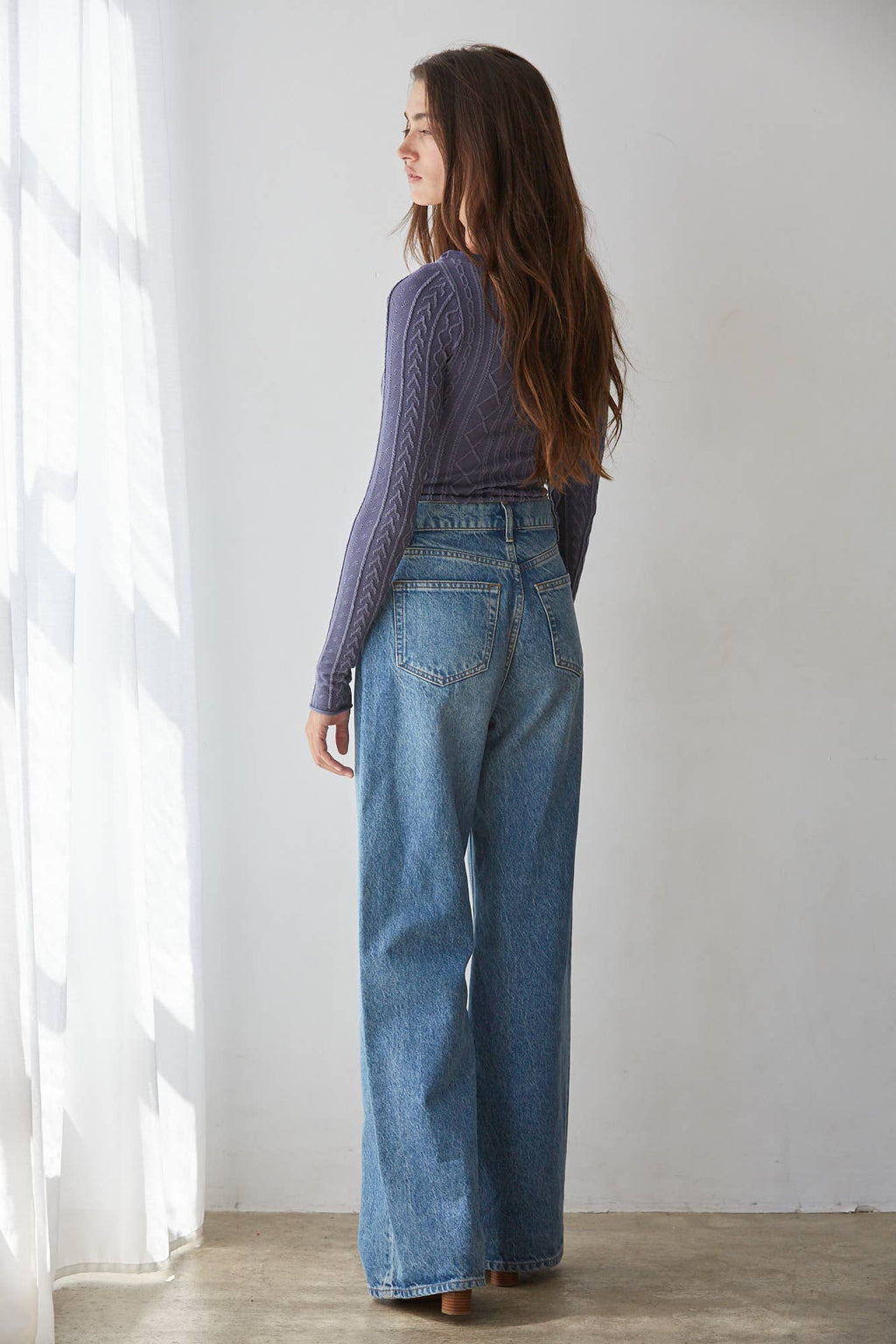 Knit Round Neck Long Sleeve Top