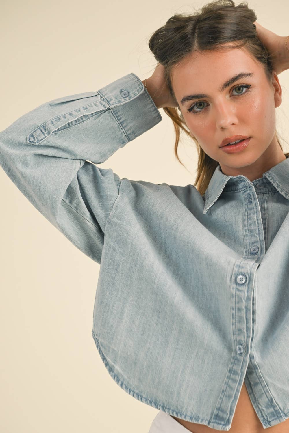 BUTTON DOWN DENIM SHIRT