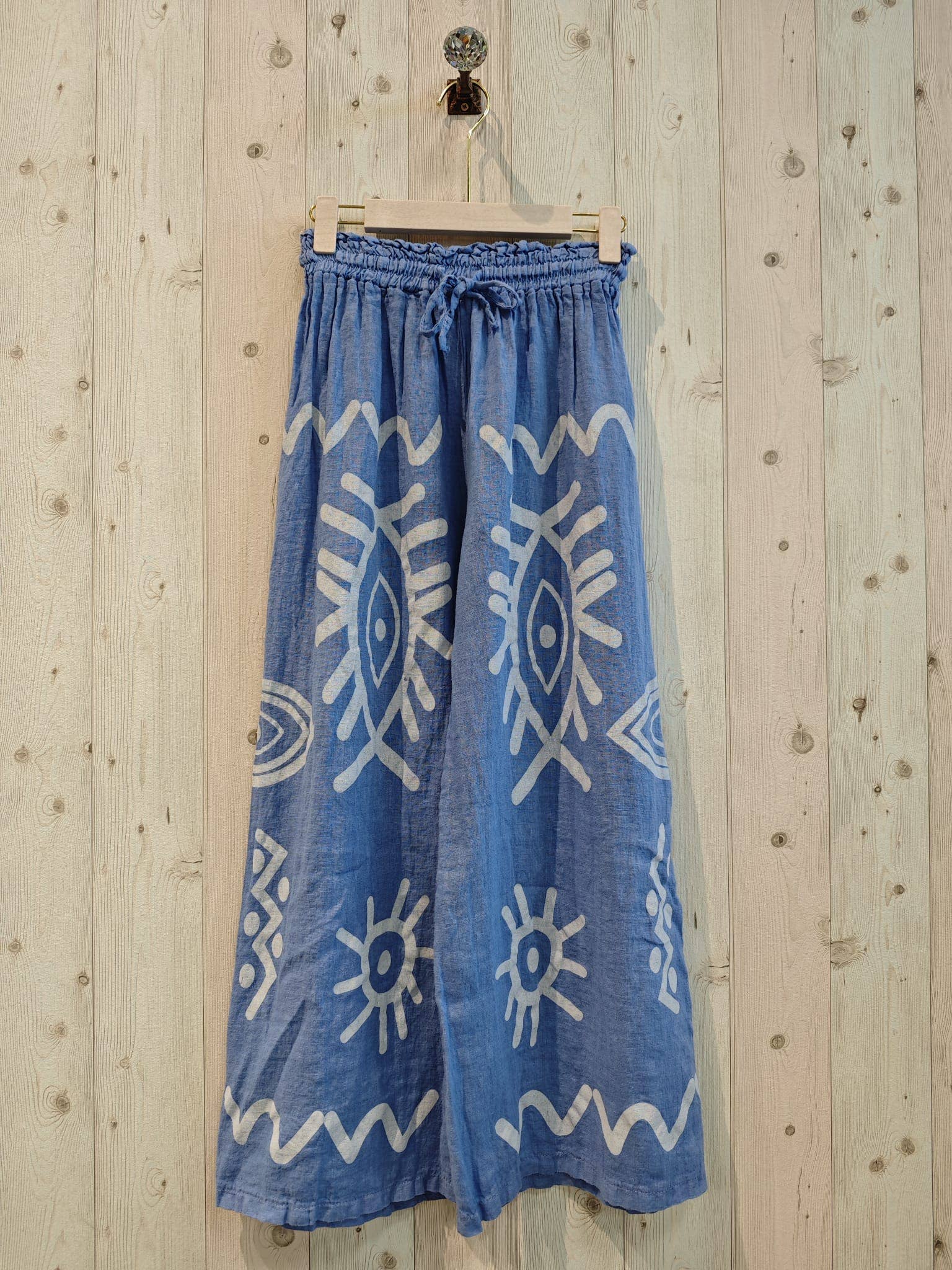 EVIL EYE TROUSERS 100% LINEN