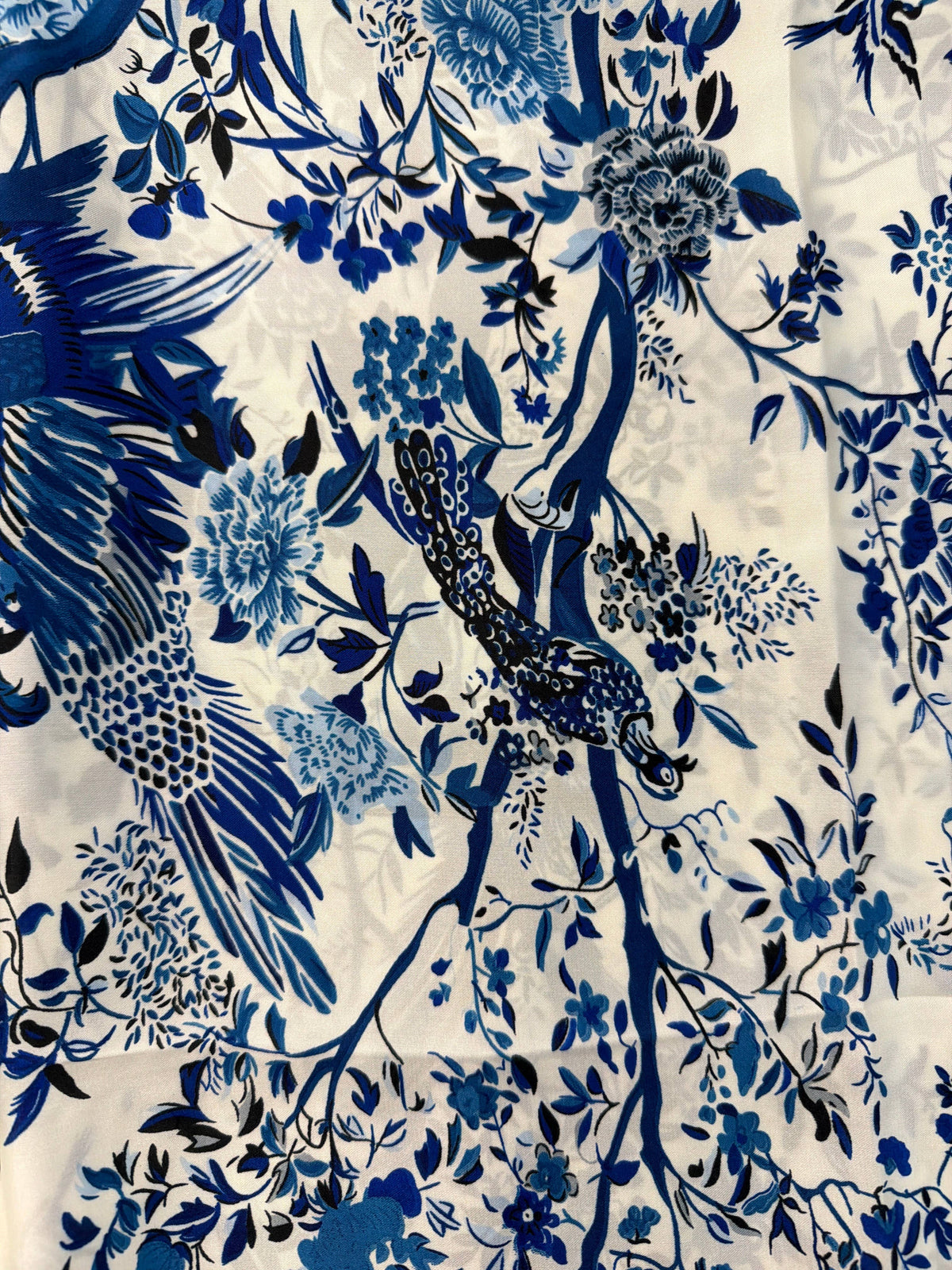 FLORAL BIRD RECTANGULAR SCARF