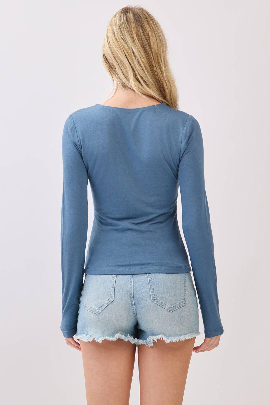 Double Layer V-Neck Knit Top