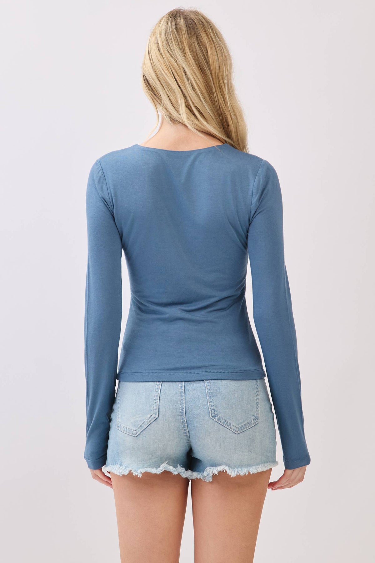 Double Layer V-Neck Knit Top