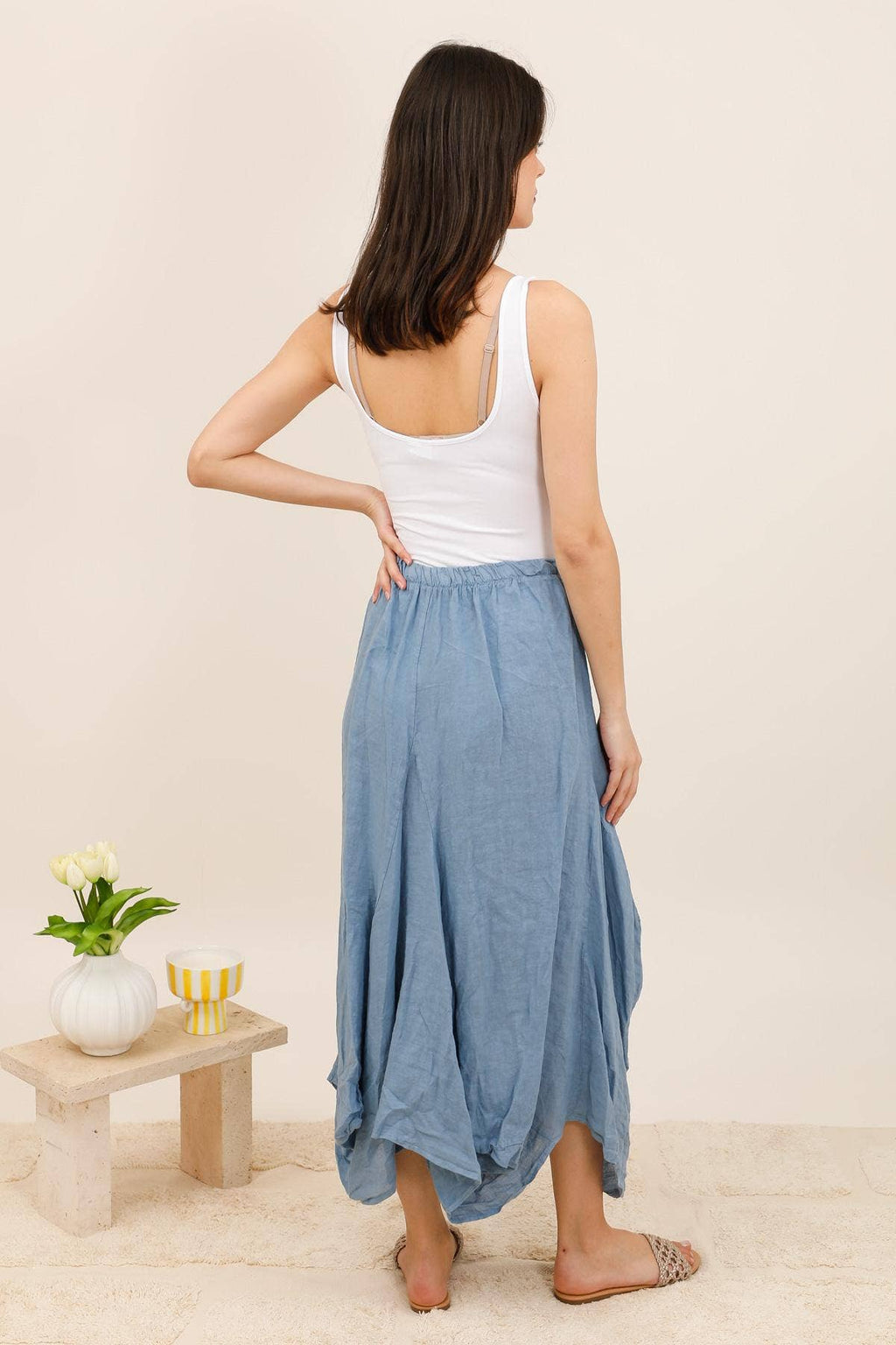 Skirt in 100% linen