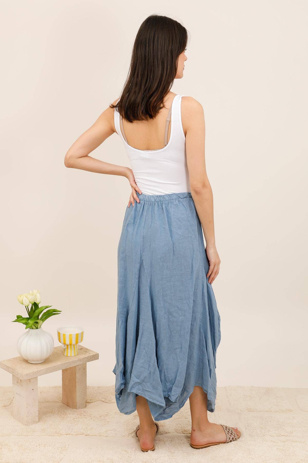 Skirt in 100% linen