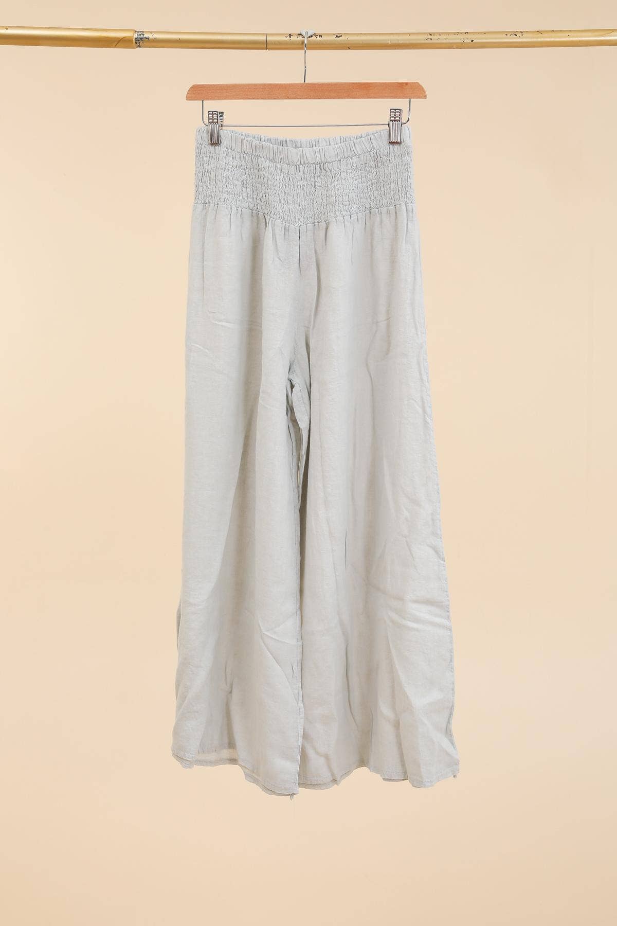100% Linen Wide Leg Pants