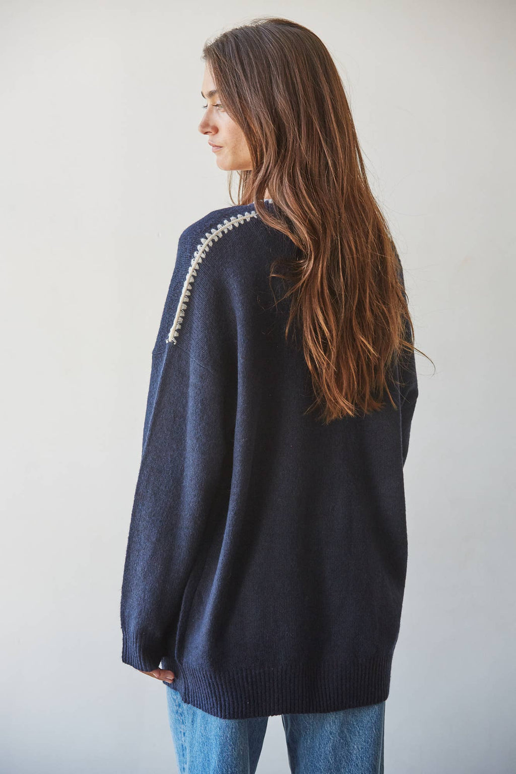 Knit Sweater Open Cardigan