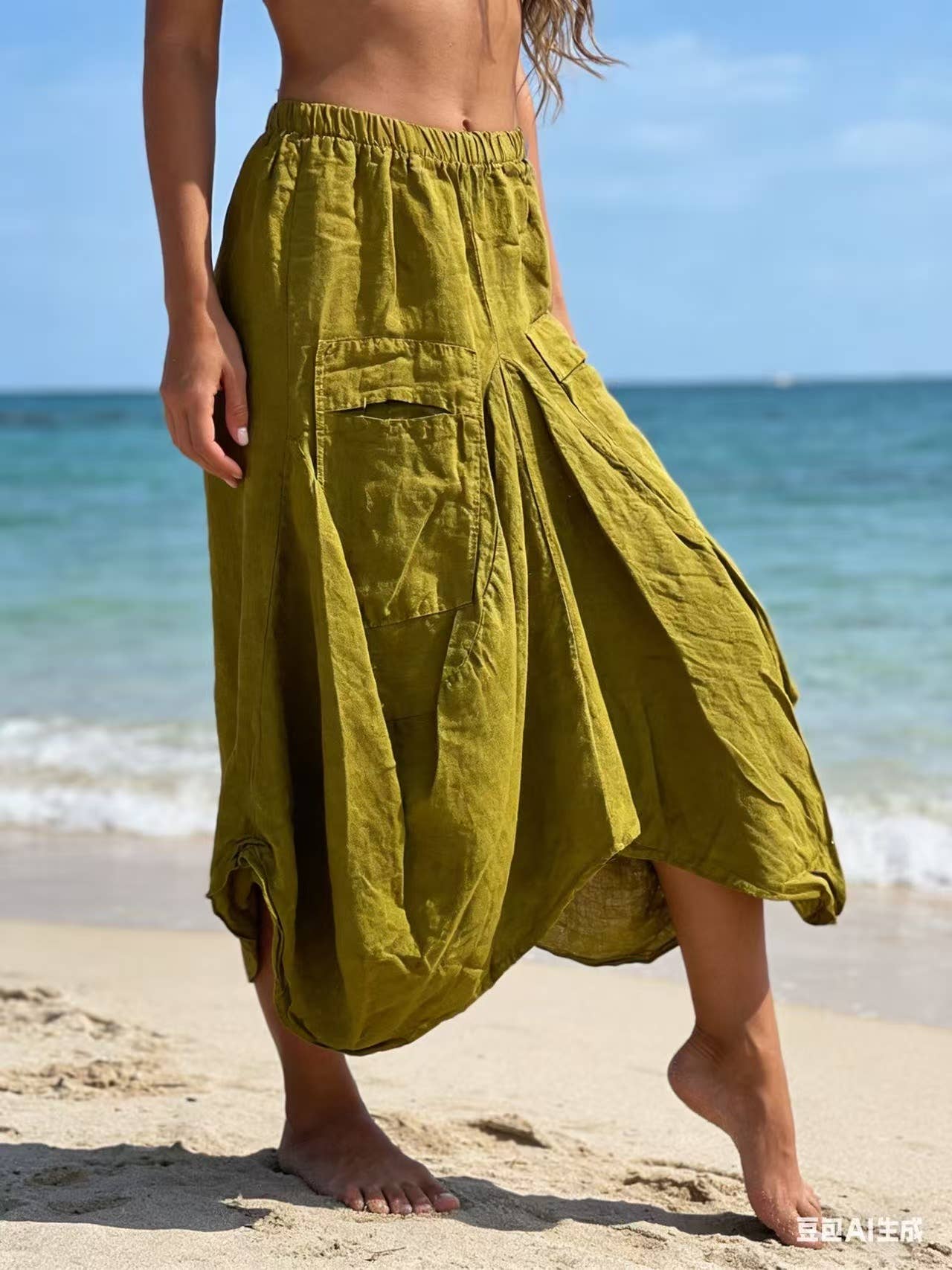 Skirt in 100% linen