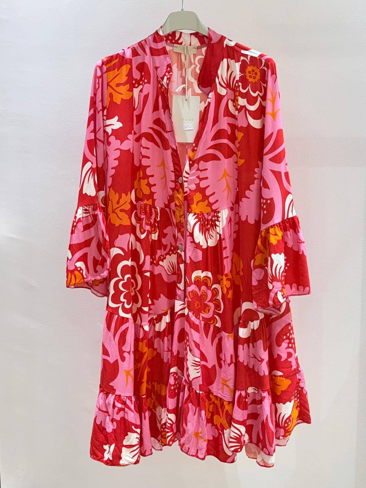 Short printed dress O/S