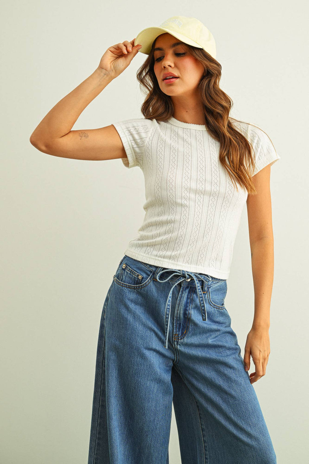 POINTELLE Short Sleeve TOP