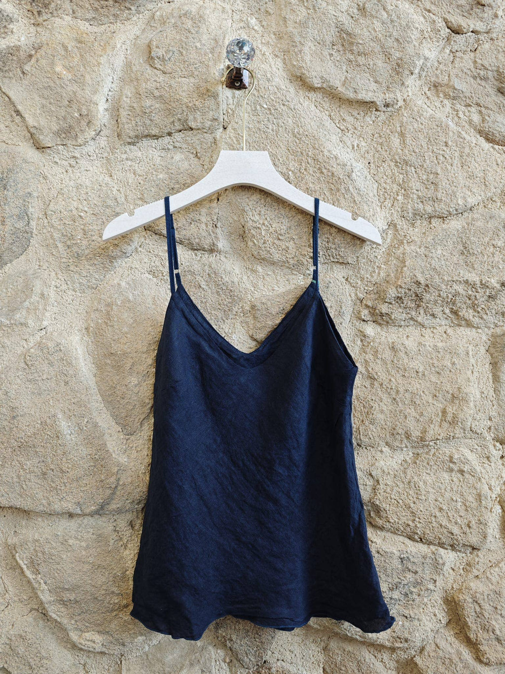 STRAP TOP 100% LINEN