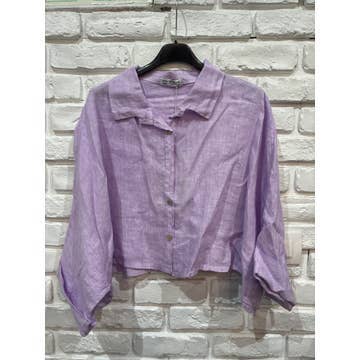 SHORT LINEN JACKET/SHIRT: Rose