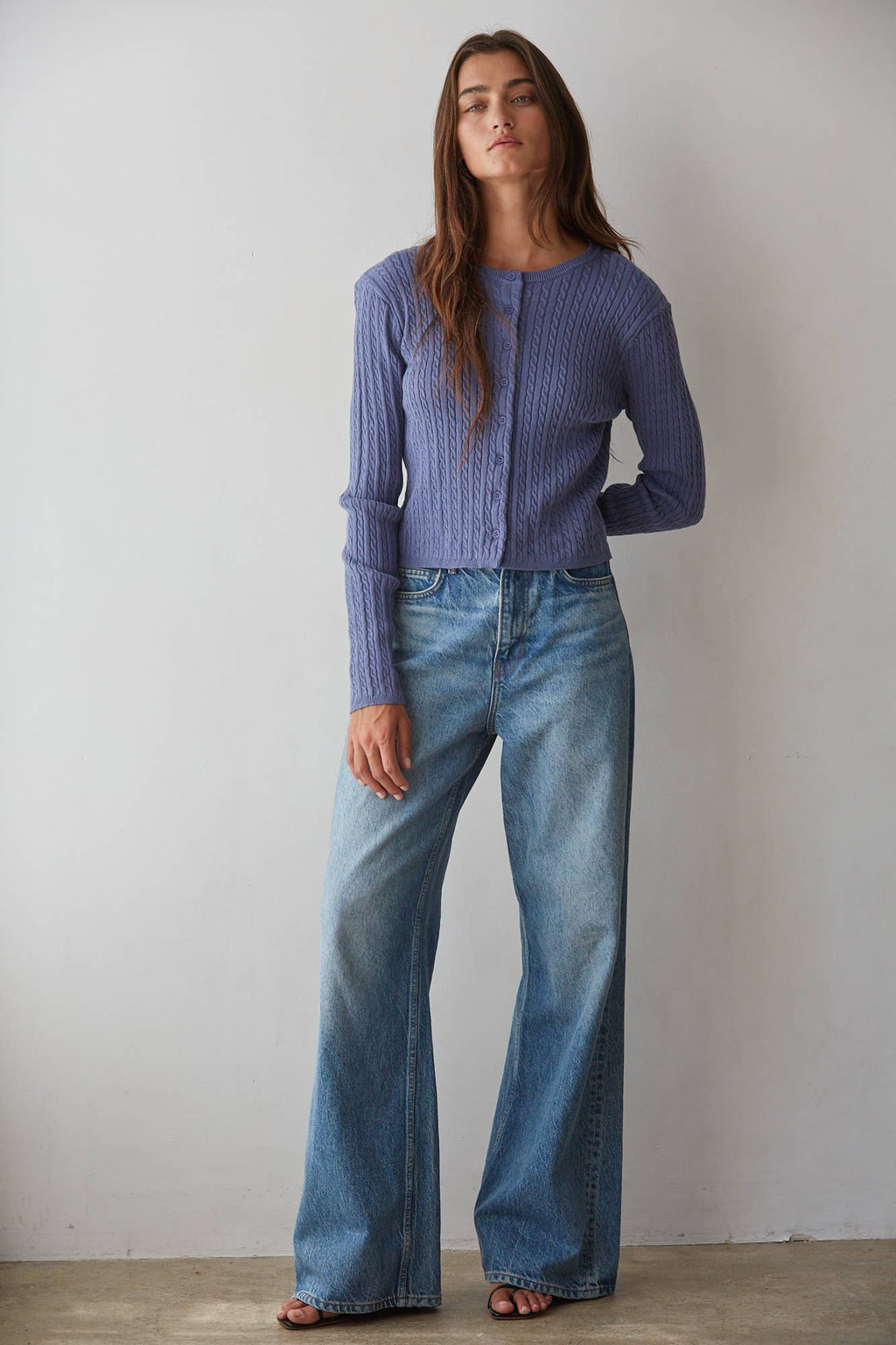Cotton Button Cardigan Top