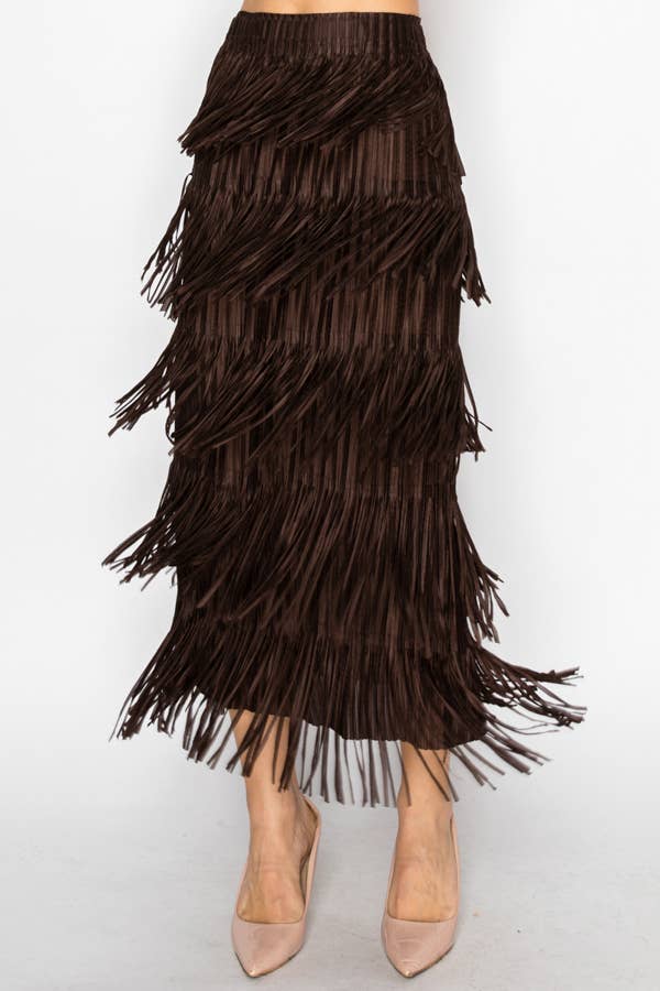 Layered Fringe Skirt