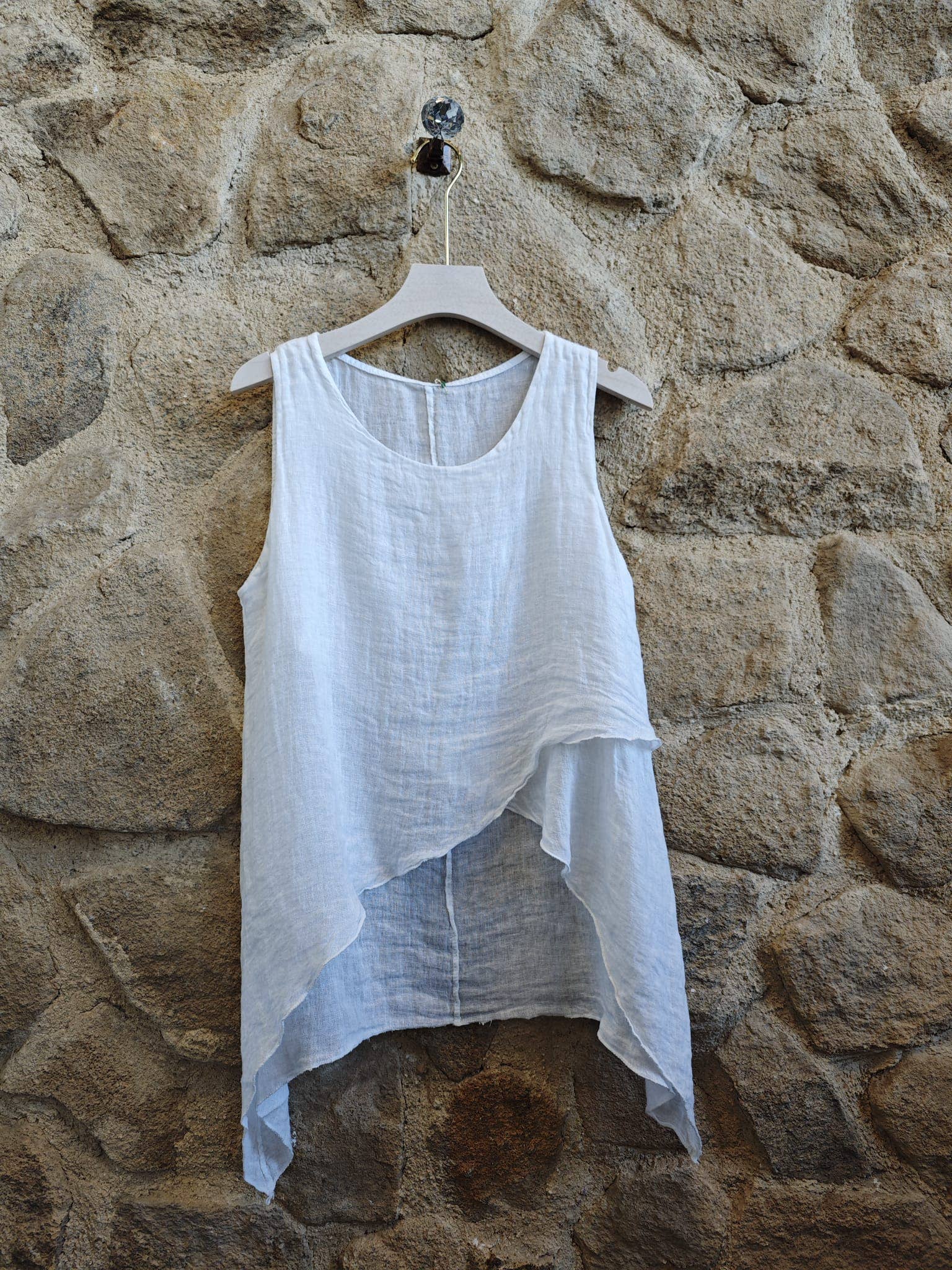 Linen Long back Blouse