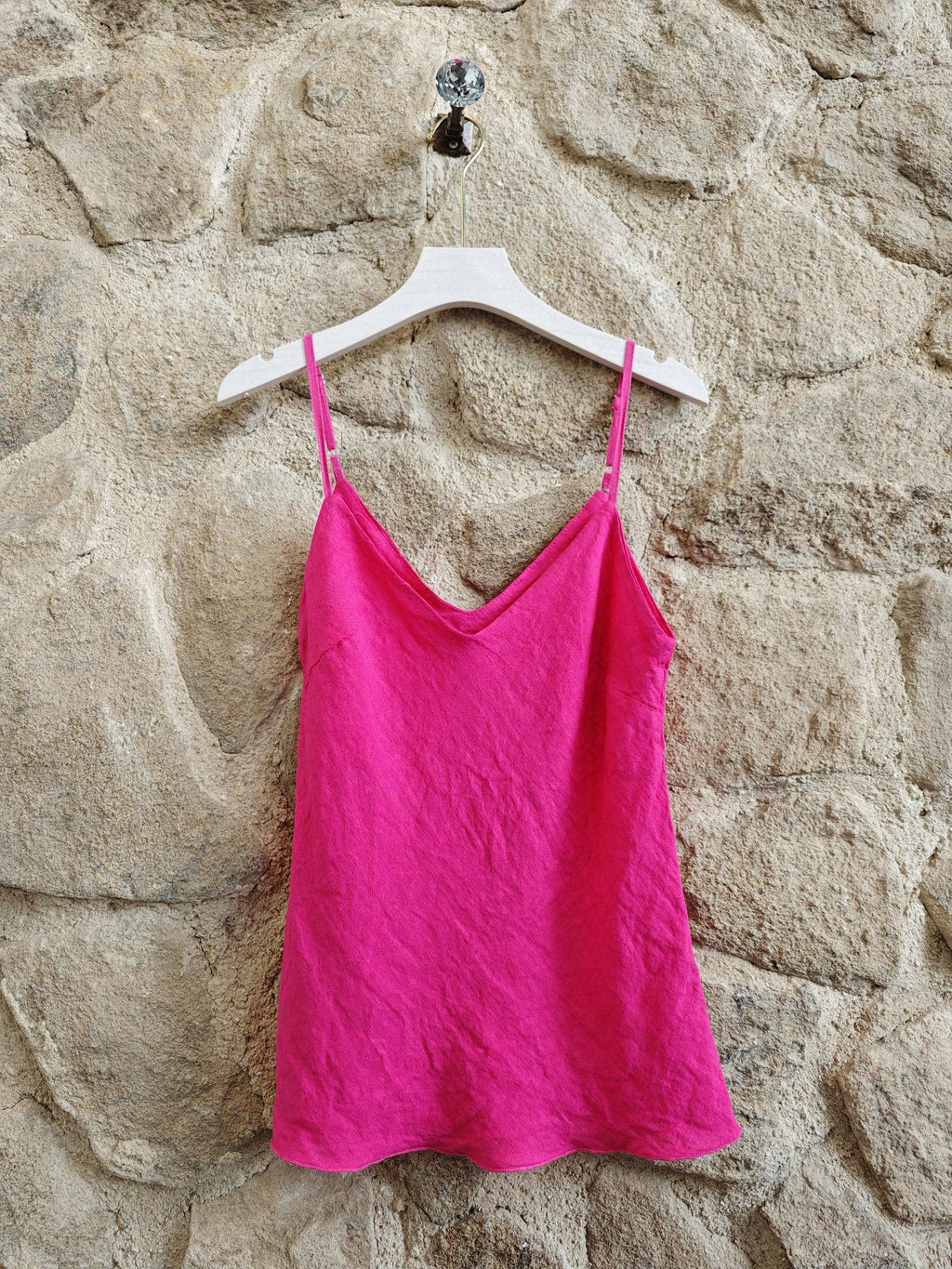 STRAP TOP 100% LINEN