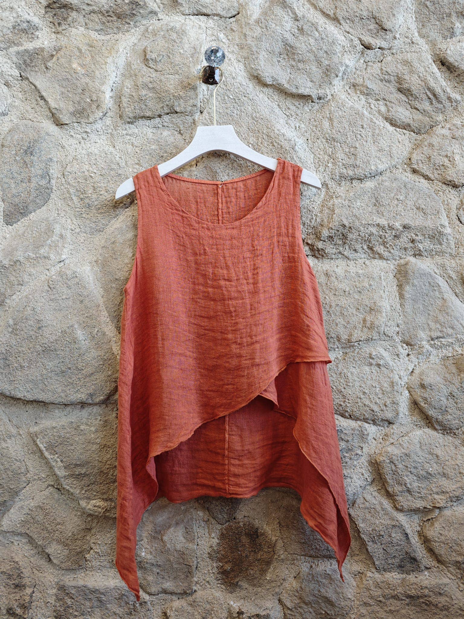 Linen Long back Blouse