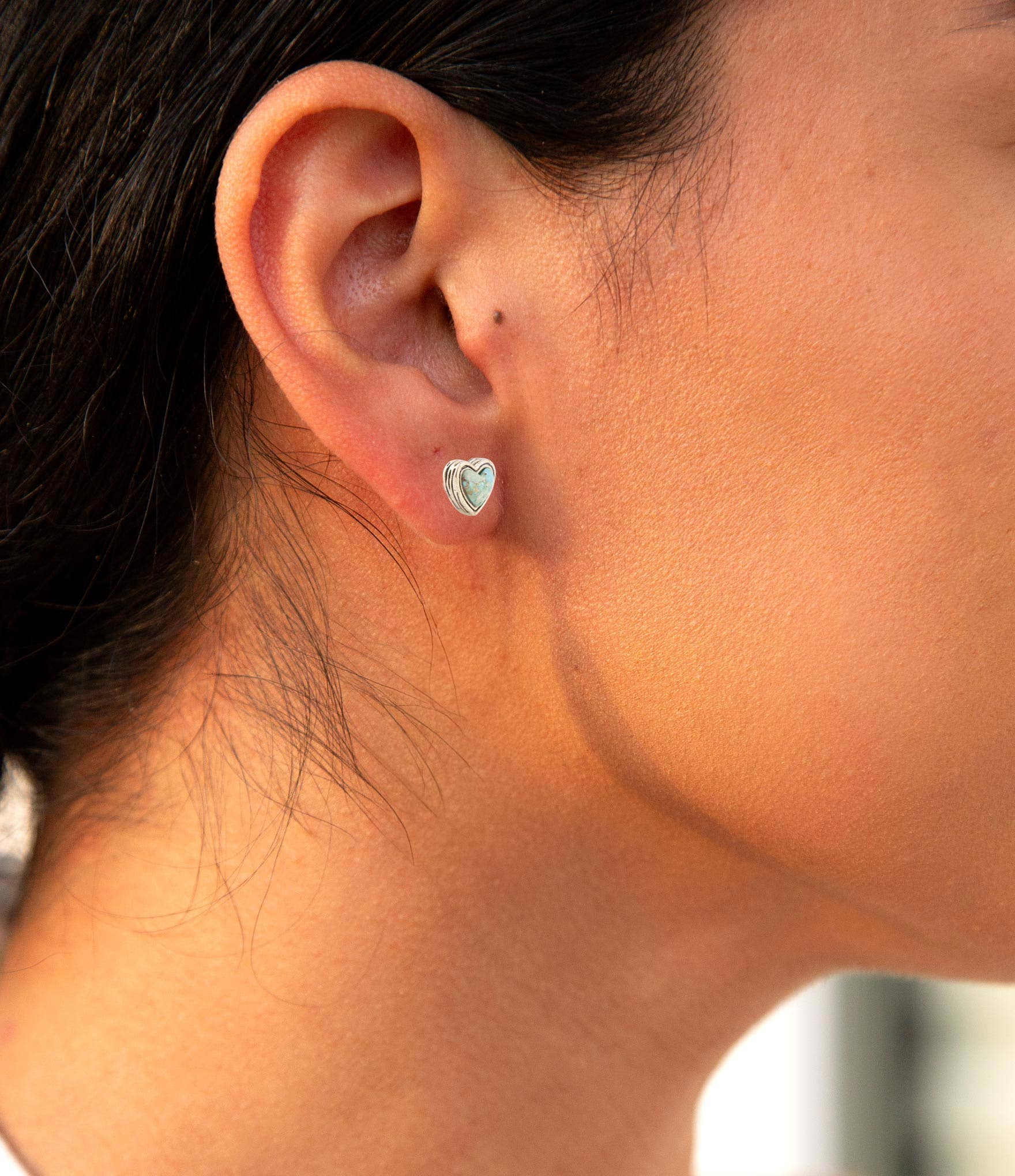 Turquoise Golden Stud Earrings