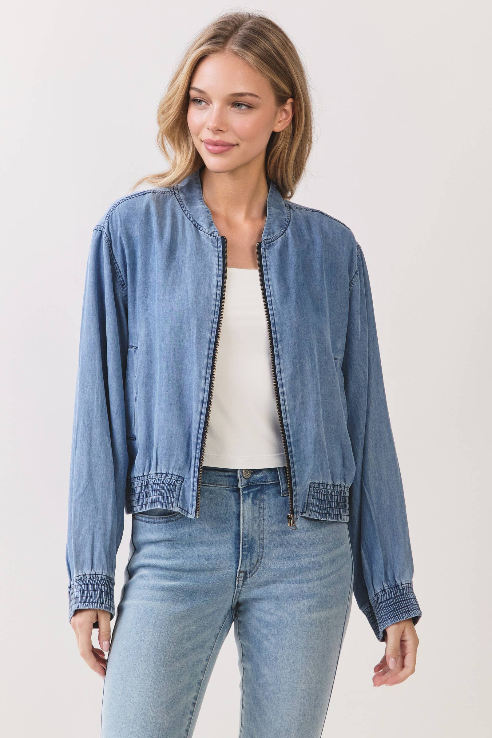 TENCEL BOMBER JACKET