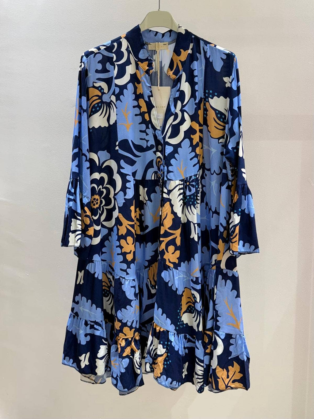 Short printed dress O/S