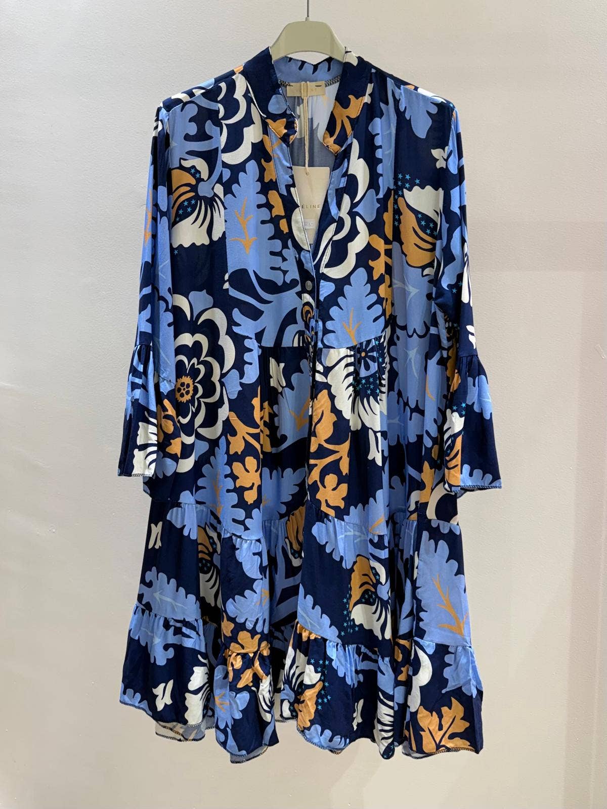 Short printed dress O/S