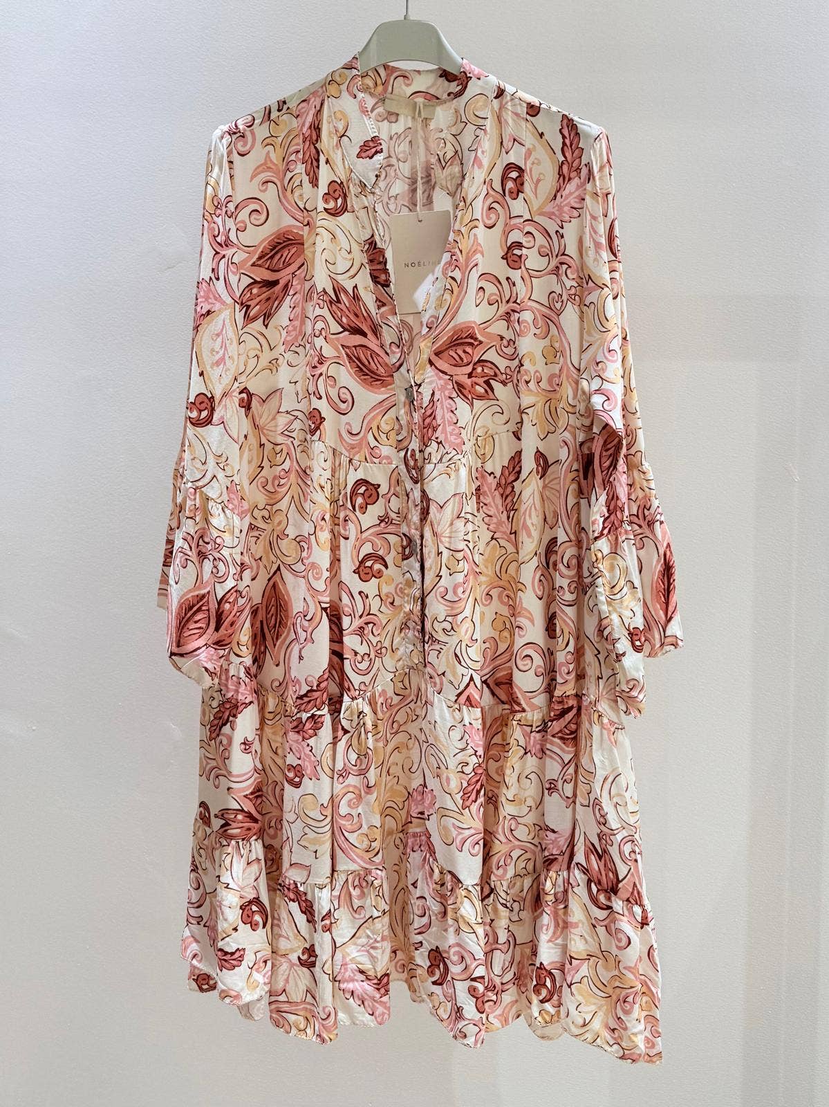 Short printed dress O/S
