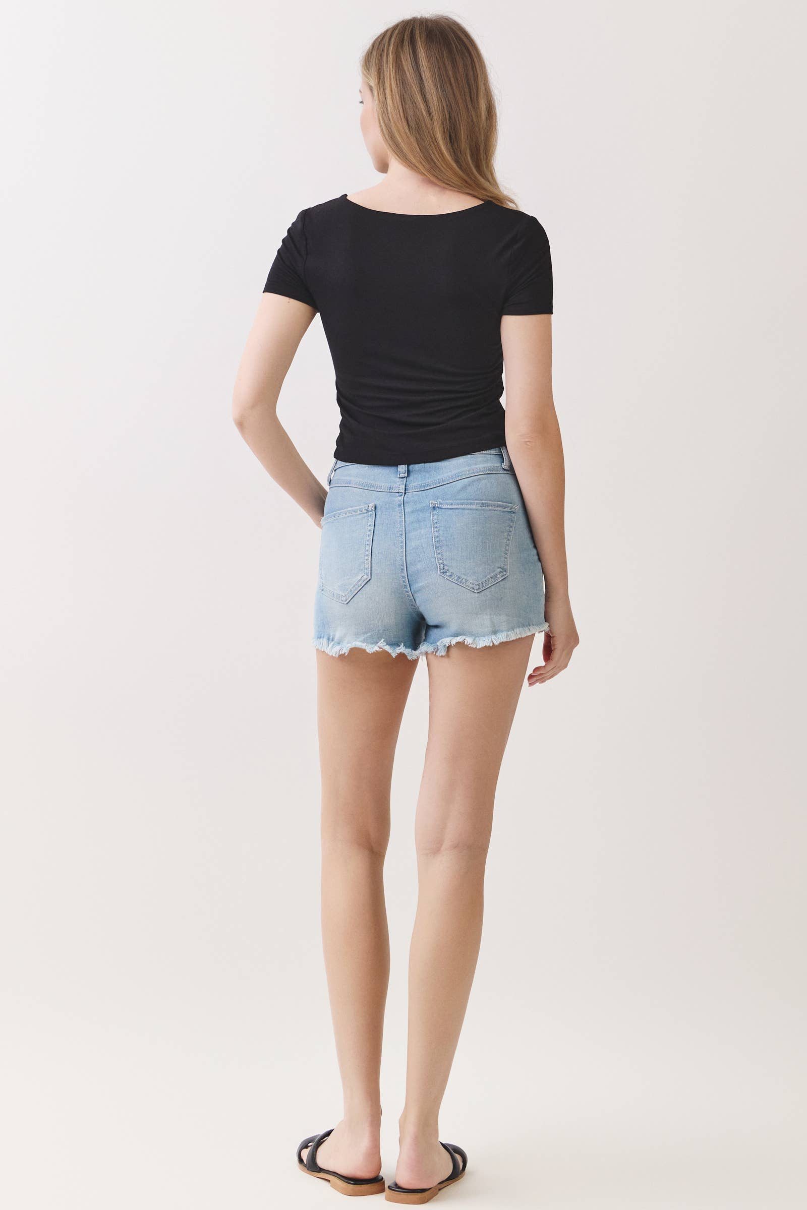 SHORT SLEEVE CROP TOP-T