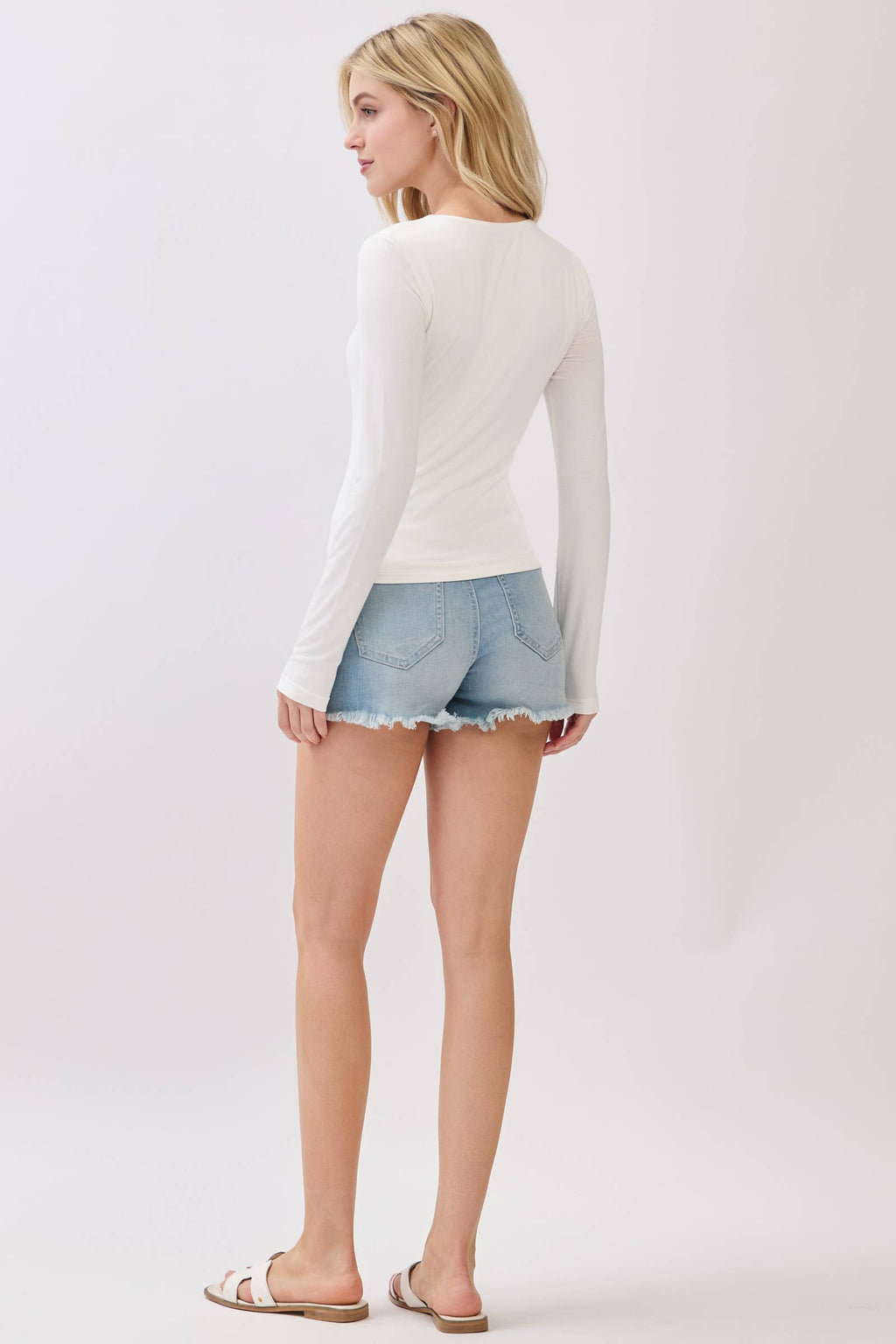 Double Layer V-Neck Knit Top