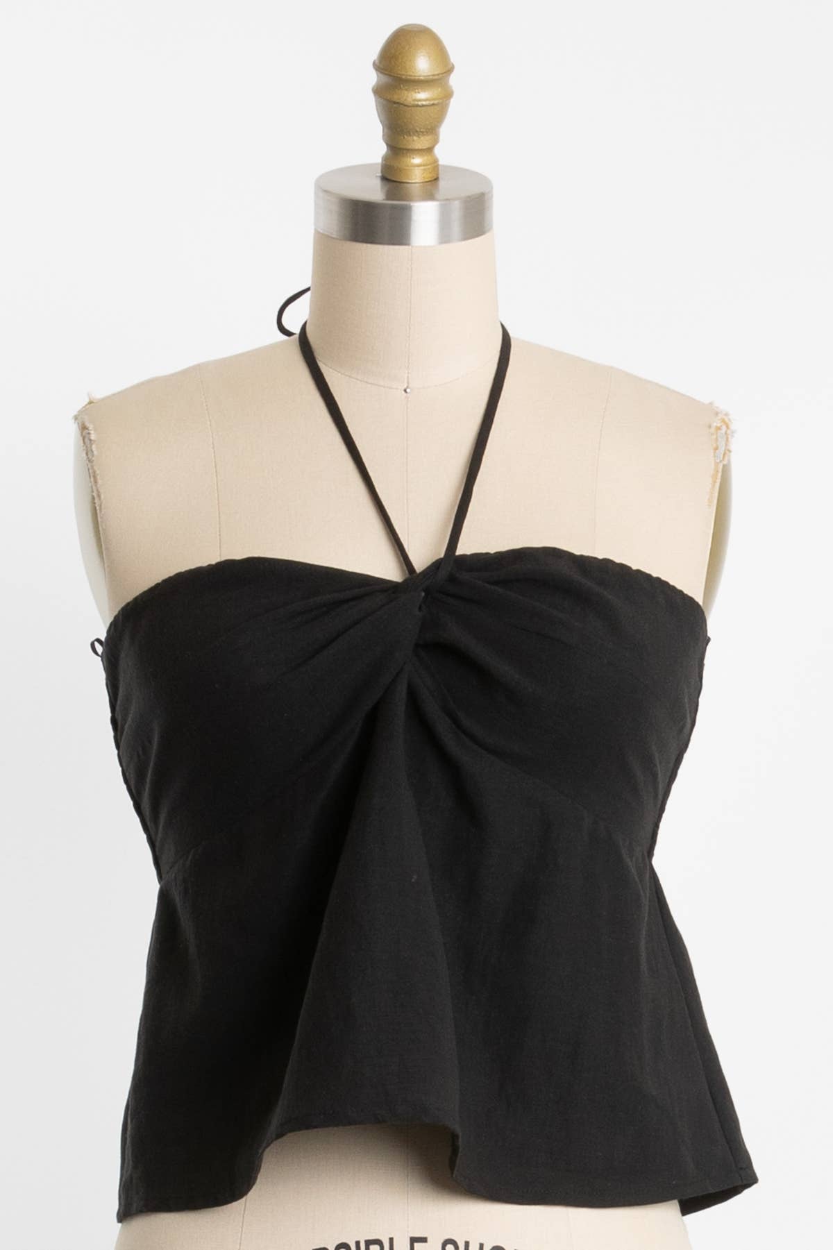 Front Twist Halter Neck Flowy Top