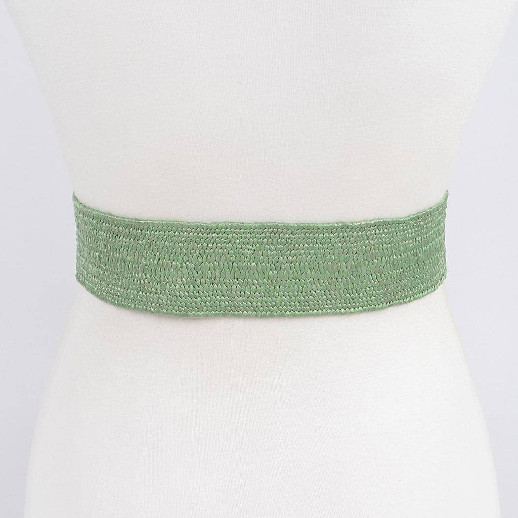 Rectangle Metal Buckle Elastic Belt