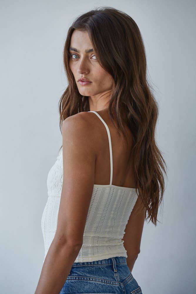 Seamless Jacquard Pattern Top