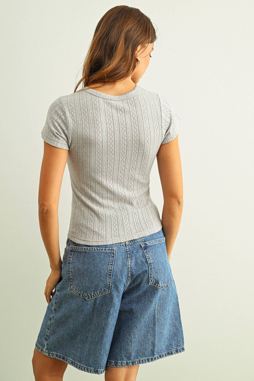 POINTELLE Short Sleeve TOP