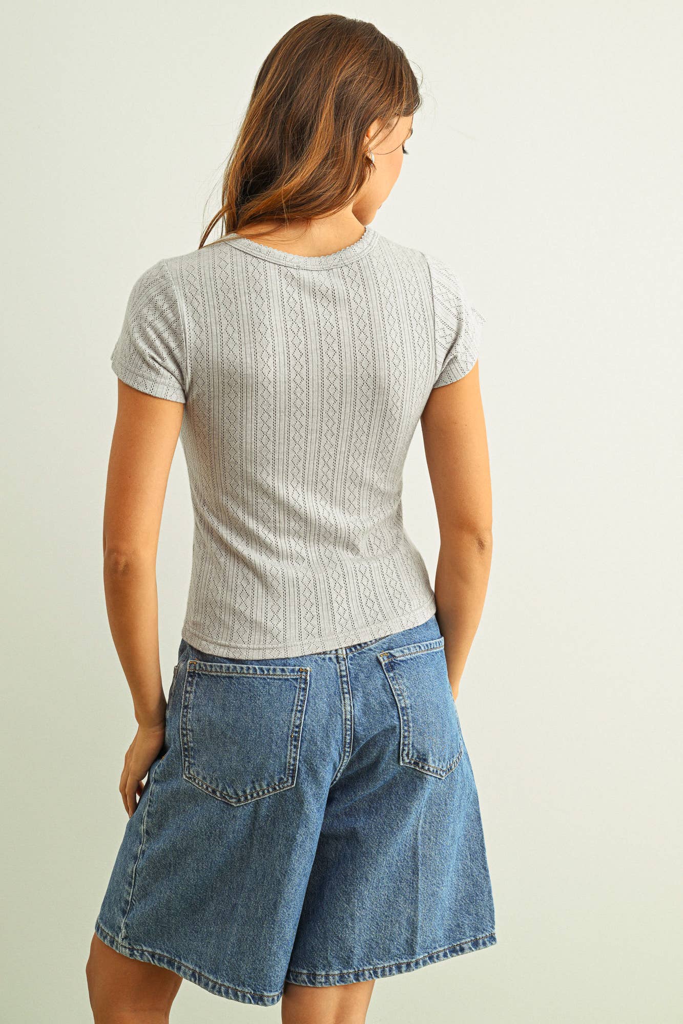 POINTELLE Short Sleeve TOP