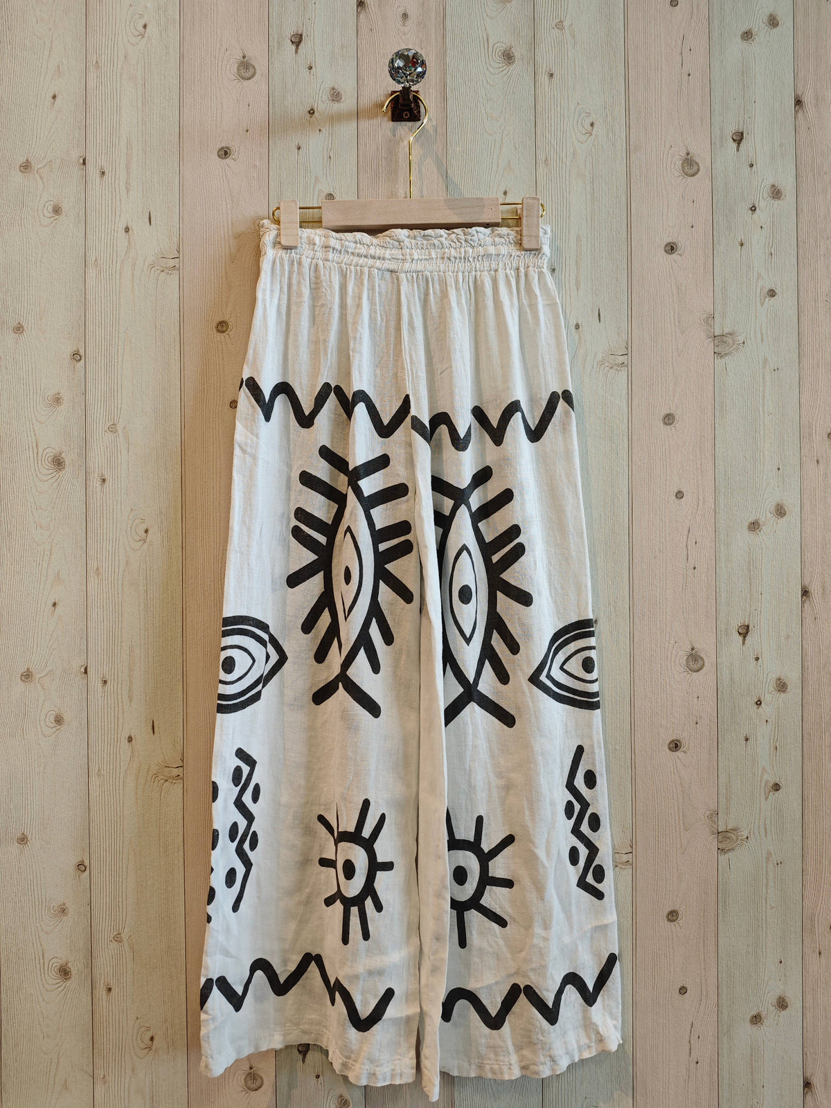 EVIL EYE TROUSERS 100% LINEN
